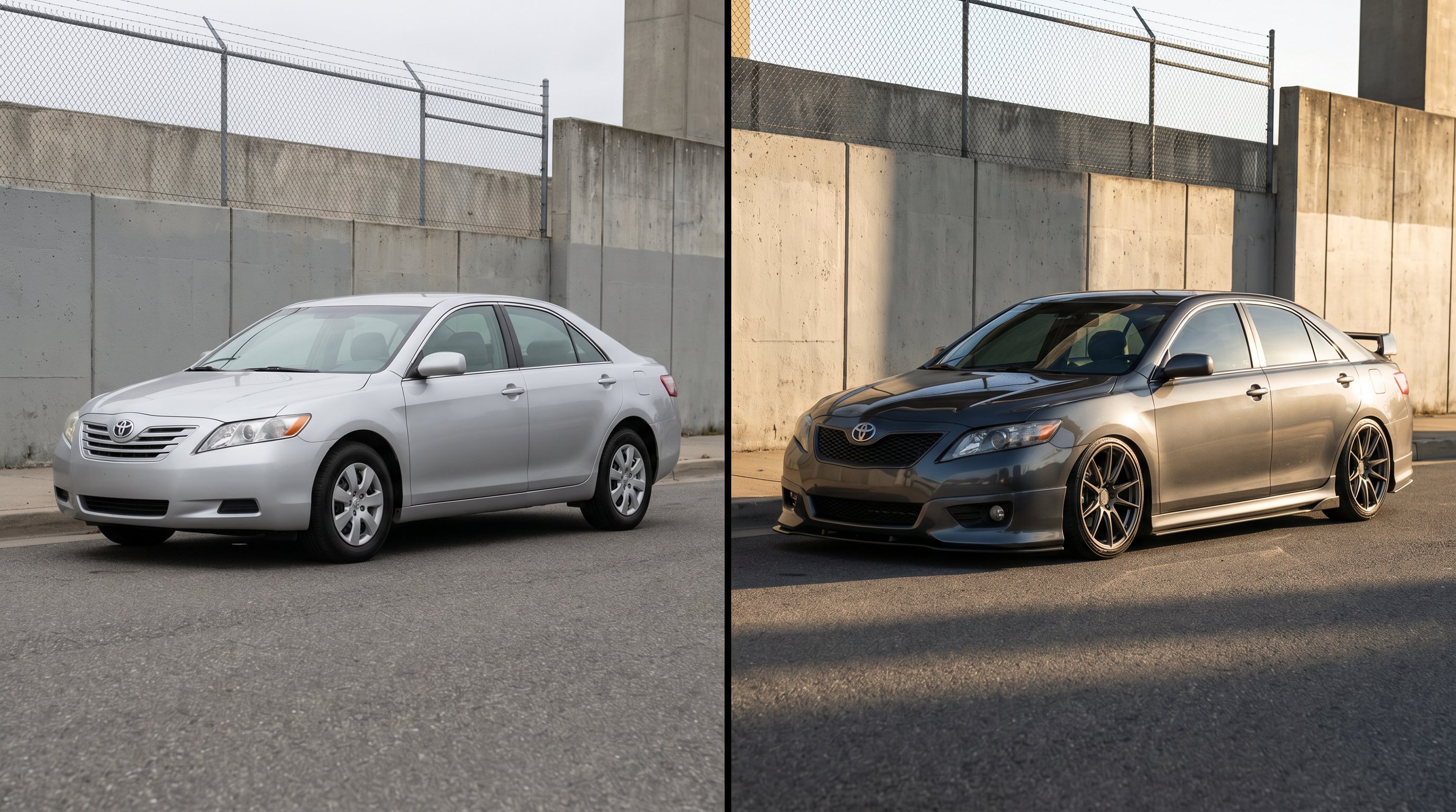 寸止挑战轿车改装前后对比视频展示