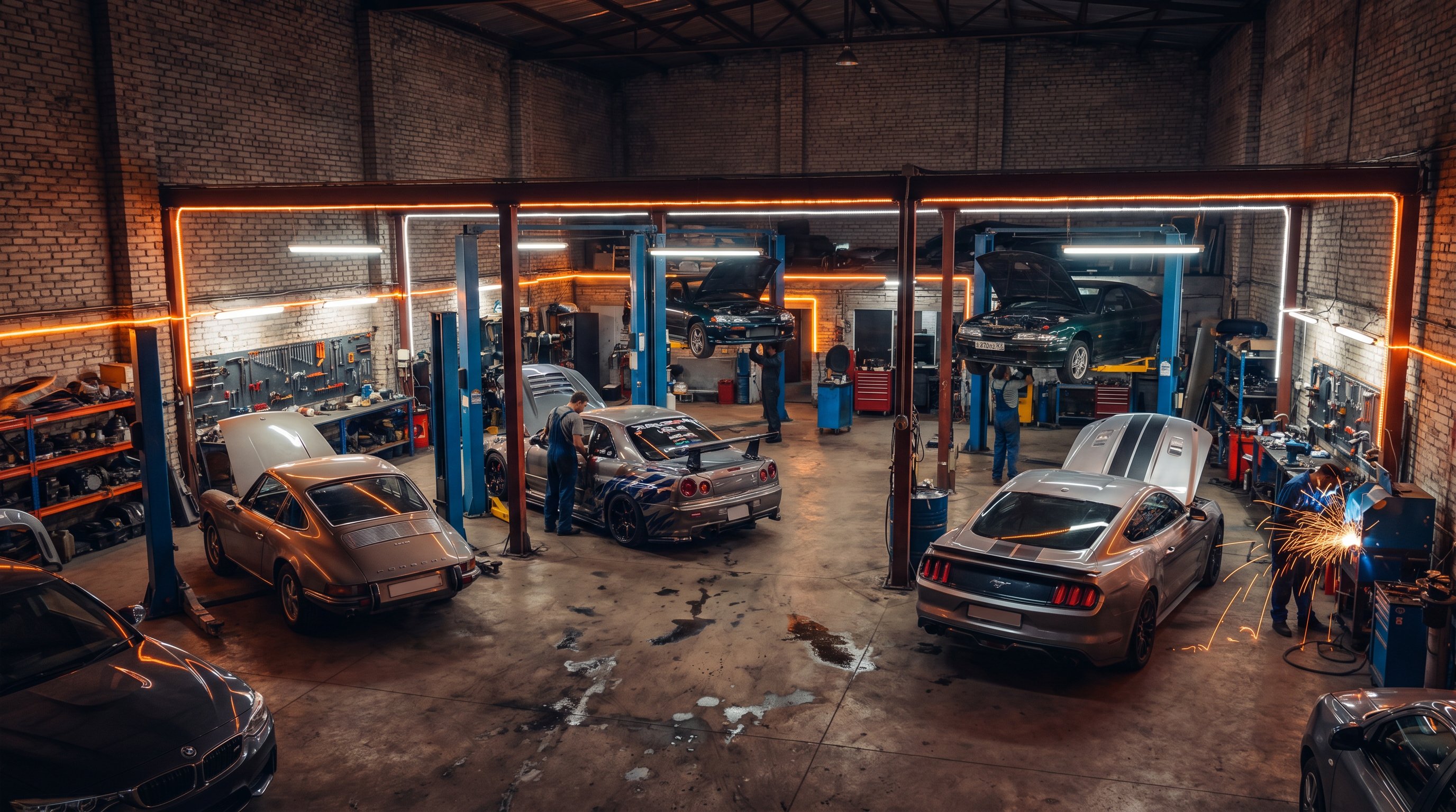 寸止挑战改装车间夜间作业视频花絮